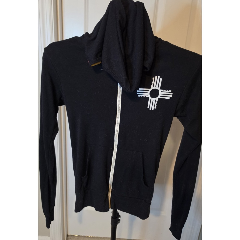 FS2 Supply Co New Mexico Zia Black Full Zip Hoodie Lightweight Women's XS/S - Picture 2 of 7